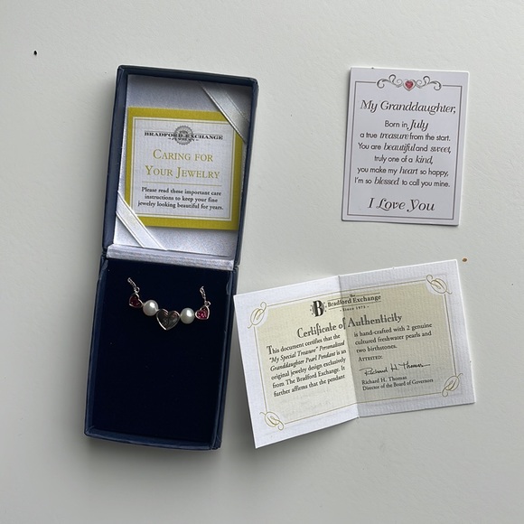 Crystal Birthstone & Initial Necklace For Granddaughter - Picture 2 of 3